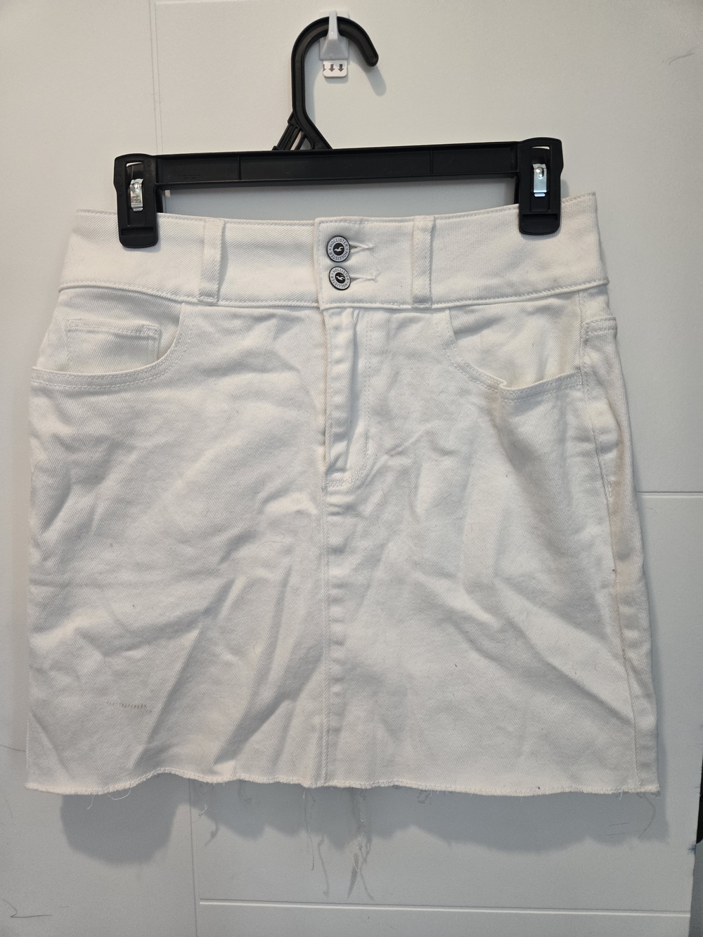 Hollister White Denim Mini Skirt